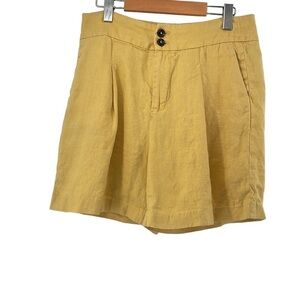 Simons Yellow High Waist Tailored Shorts